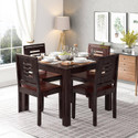 LOONART Solid Wood Dining Set|Dining Table Chair Set|Dining Set For 4|Wooden Dining Set| Solid Wood 4 Seater Dining Set