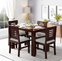 LOONART Solid Wood Dining Set|Dining Table Chair Set|Dining Set For 4|Wooden Dining Set| Solid Wood 4 Seater Dining Set