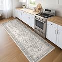 LOONGRUG Runner Rug 3x10 Washable Non-Slip Soft Vintage Boho Rugs Taupe