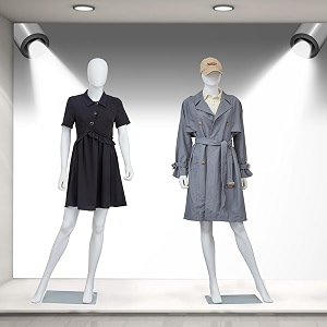 loop group female mannequin - dress form with metal base premium store display dummy model hanger stand egg face white type 1