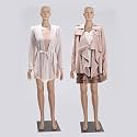 Loop Group Female Mannequin - Skin Dress Form Metal Base Color Manequins Premium Store Display Dummy Maniquins Dummy Model Hanger maniquins Female Display Stand (Heavy