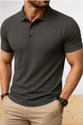 LOOP STITCH Solid Men Polo Neck Grey
