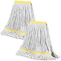 Looped End Commercial Industrial Cotton Mop Replacement Head,2 Pack