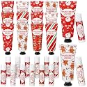Loopeer 12 Sets Christmas Hand Cream Lip Balm Gift Bulk for Women Coworkers