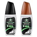 Loopeer 2 Packs Shoe Polish Sponge Kits, 2 Bottles with Sponge Applicators, 4 Wipes for Leather Boots & Dress Shoes