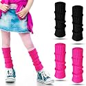 Loopeer 2 Pairs Neon Leg Warmers for Girls