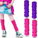 Loopeer 2 Pairs Neon Leg Warmers for Girls