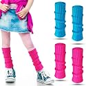 Loopeer 2 Pairs Neon Leg Warmers for Girls