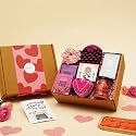 Loopify Valentine Gift for Girlfriend and Wife, Gift Hamper Includes Chocolates, Necklace, Cotton Socks, Fridge Magnet, Cookies, Dhoop Sticks, Scrunchie and Greeting Card