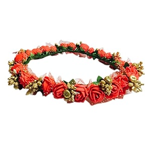 flora collection tiaracrownheadband for girls amp women -hair accessories for birthdayparty amp wedding baby red