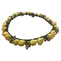 Loops n Knots Flora Collection Tiara/Crown/Headband For Girls &amp; Women -Hair Accessories For Birthday,Party &amp; Wedding (Adult, Yellow)