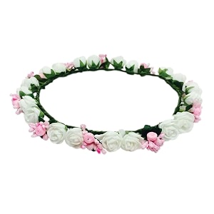 women39s white n pink tiaracrownheadband for girls amp women hair accessories for birthdayparty amp wedding