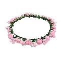 Women's White n Pink Tiara/Crown/Headband For Girls & Women Hair Accessories For Birthday,Party & Wedding