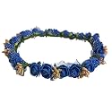 Women's Blue Floral Tiara/Crown/Headband for Girls Hair Accessories for Birthday, Party