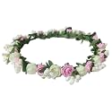 Loops n Knots Women's White n Pink Tiara/Crown/Headband For Girls &amp; Women Hair Accessories For Birthday,Party &amp; Wedding