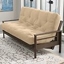 Loosh Home | 10" Full Size Futon Sofa Bed Pocket Coil Foam Mattress - USA Made, Beige, No Frame