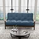 Loosh Home | 10" Full Size Futon Sofa Bed Pocket Coil Foam Mattress - USA Made, Mineral Blue, Frame Not Included