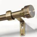 Lootkell Antique Bronze Curtain Rods for Windows 48 to 84 Inches Adjustable Length Heavy Duty 1" Diameter Window Curtain Rod with Solid Metal Finials for Outdoor Farmhouse Bedroom Kitchen Living Room