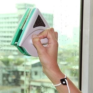 magnetic window cleaner double-side glazed two sided glass wiper with 2 extra cleaning cotton squeegee washing equipment multicolor