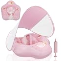 Loowarts Baby Float with Canopy,Infant Pool Float with Safety Seat,Baby Swimming Float & Swim Float & Water Float UPF50+ UV Protection for Toddler from 3 to 36 Months.(S:3-12 Month/L:6-36 Month)