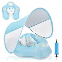 Loowarts Baby Pool Float with Canopy and Safety Seat,Infant Swim Float & Pool Float & Baby Water Float & Swimming Floats UPF50+ UV Protection for Kids from 3 to 36 Months.(S:3-12 Month/L:6-36 Month)