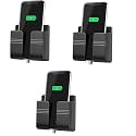 Wall Mounted Mobile Holder Storage Case for Remote, Wall Mount Mobile Stand/Multi Purpose Stand with Hole for Phone Charging (Black_(Pack of 3))