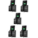 Wall Mounted Mobile Holder Storage Case for Remote, Wall Mount Mobile Stand/Multi Purpose Stand with Hole for Phone Charging (Black_(Pack of 5))