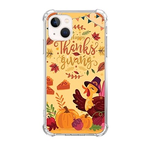 thanksgiving day phone case compatible with iphone 14turkey pumpkin holiday cover for iphone 14 for teens men and women cool trendy tpu bumper case