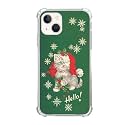 Vintage Christmas Cat Phone Case Compatible with iPhone 14,Christmas Holiday Cover for iPhone 14 for Teens Men and Women, Cool Trendy TPU Bumper Case Cover