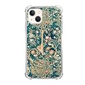 William Morris Vintage Melsetter Teal Blue Green Floral Art Phone Case Compatible with iPhone 14,Wild Flowers Case for Girl Women Men,Unique Soft TPU Bumper Case Cover
