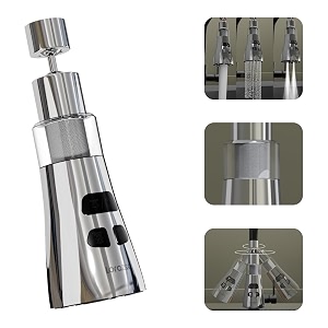 lorazzo flo 360 kitchen tap extender with water filter  3-mode spray tap extension for kitchen sink  flexible tap extender for easy washing  1-year lorazzo limited warranty