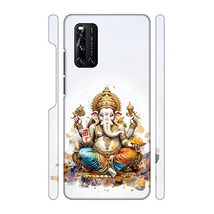 Lord Ganesha-White Printed Hard Mobile Back Cover