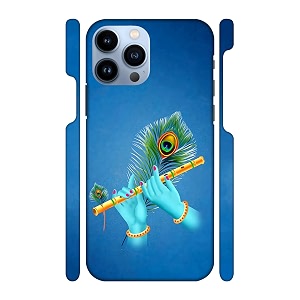 Lord Krishna -Flute Feathers Printed Hard