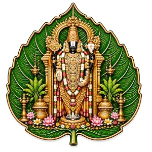 lord balaji leaf shape acrylic wall decor 4 in self adhesive spiritual art