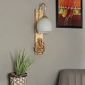 Lord Ganesha Frosted Glass Wall Lamp Fancy Design Lamp for Living Room Dining Room Office Decorative Lighting (Pack of 1) (Bulb not Include)