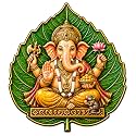 Lord Ganesha Leaf Shape Acrylic Wall Decor 4 In Self Adhesive Spiritual Art