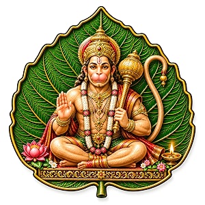 lord hanuman leaf acrylic wall decor 4 inch self adhesive spiritual art