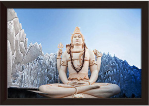 lord shiva in bangalore india d2 paper poster dark brown frame  top acrylic glass 19inch x 13inch 483cms x 33cms paper print