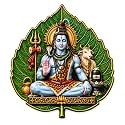 Lord Shiva Leaf Shape Acrylic Wall Decor 4 Inch Self Adhesive Spiritual Art