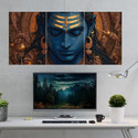 Lord Shiva Meditative 3-Panel Split Wall Poster