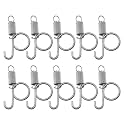 The Lord of the Tools 30Pcs Spring Hook Cage Spring Cage Door Hooks Iron Spring Wire Latch Hook Cage Door Fixing Tools for Chickens Pigeons Rabbits 55mm