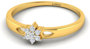 lords jewels floret petal diamond ring 18kt diamond yellow gold ring