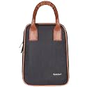 LOREM Black Color Insulated Travel Lunch/Tiffin/Storage Bag Leakproof Hot/Cold for Girls Boys Men Women Unisex, Office, College & School (Black)