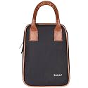 LOREM Black Color Insulated Travel Lunch/Tiffin/Storage Bag Leakproof Hot/Cold for Girls Boys Men Women Unisex, Office, College &amp; School (Black)