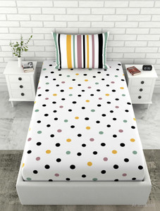 LORETO Cotton Single Flat 144 TC Polka