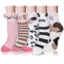 Loritta Fuzzy Socks for Women, Soft Cozy Fluffy Christmas Socks