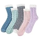 Loritta Womens Fuzzy Socks, Winter Warm Slipper Cozy Fluffy Socks