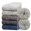 Loritta 5 Pairs Womens Fuzzy Socks Winter Warm Cozy Fluffy Super Soft Slipper Socks,HD-Pure Color