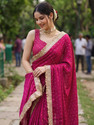 LOROFY Embellished Bollywood Pure Silk Saree