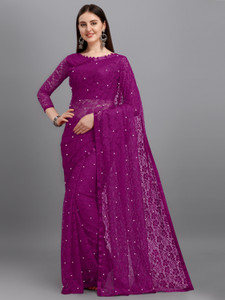 lorofy netlace embroidered embellished blouse material